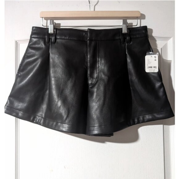 FP We The Free | Free Reign Faux Leather Short In Black - Picture 4 of 12